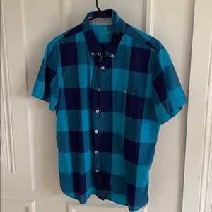 American Eagle Slim Fit Buttoned Down Plaid Shirt